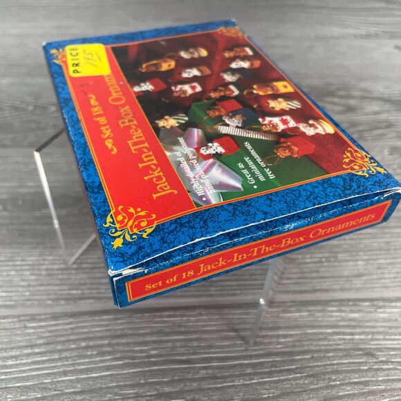 Vintage Giftco Jack In The Box Miniature Mini Christmas Ornaments Set Of 18 NEW - Picture 6 of 12